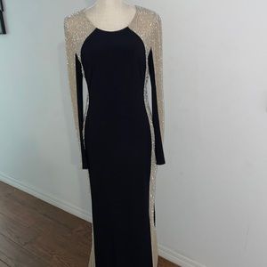 COPY - Black and gold prom dress or evening gown size